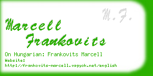 marcell frankovits business card